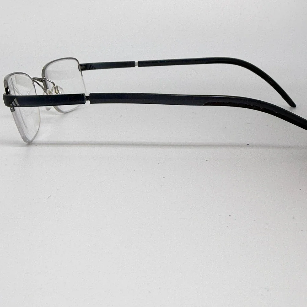 Adidas A673 60‎ 6057 Half Rim Eyeglasses Frames Gunmetal Black 52-19-150 21539